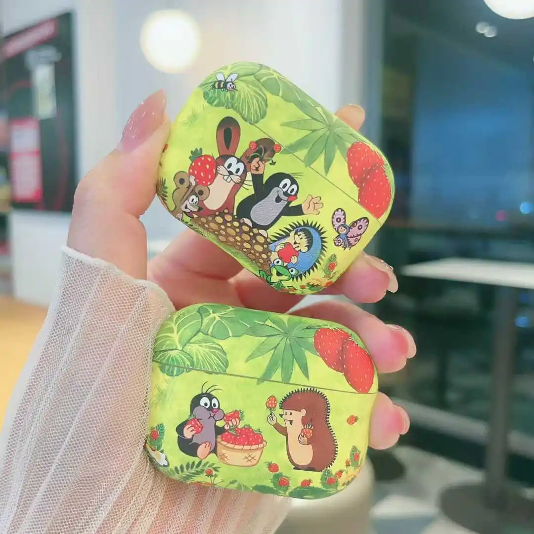 For Apple AirPods 4 3 2 1 Earphone Case For Airpods Pro3 2025 New Pro 2 Protective Cover Cute Cartoon Mole Krtek Mice Mouse
