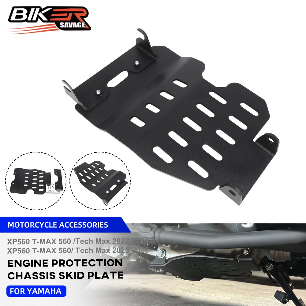 TMAX560 Engine Protection Chassis Skid Plate For Yamaha XP560 T-MAX 560 /Tech Max 2022-2026 Motorcycle Skid Plate Bash Protector