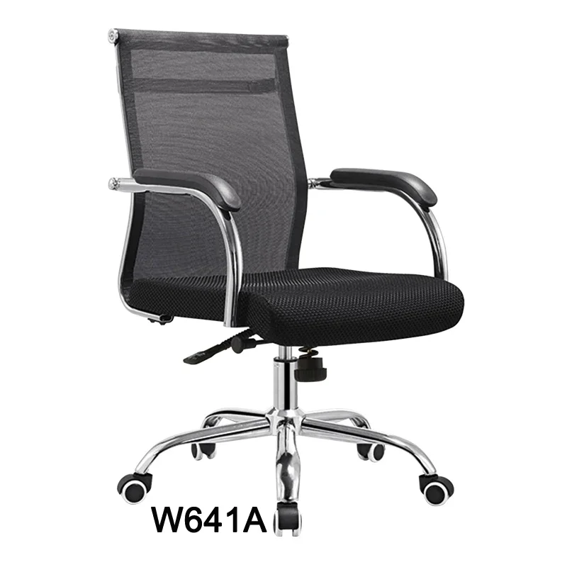 Ergonomic lowback black executive swivel mesh office chair for staff