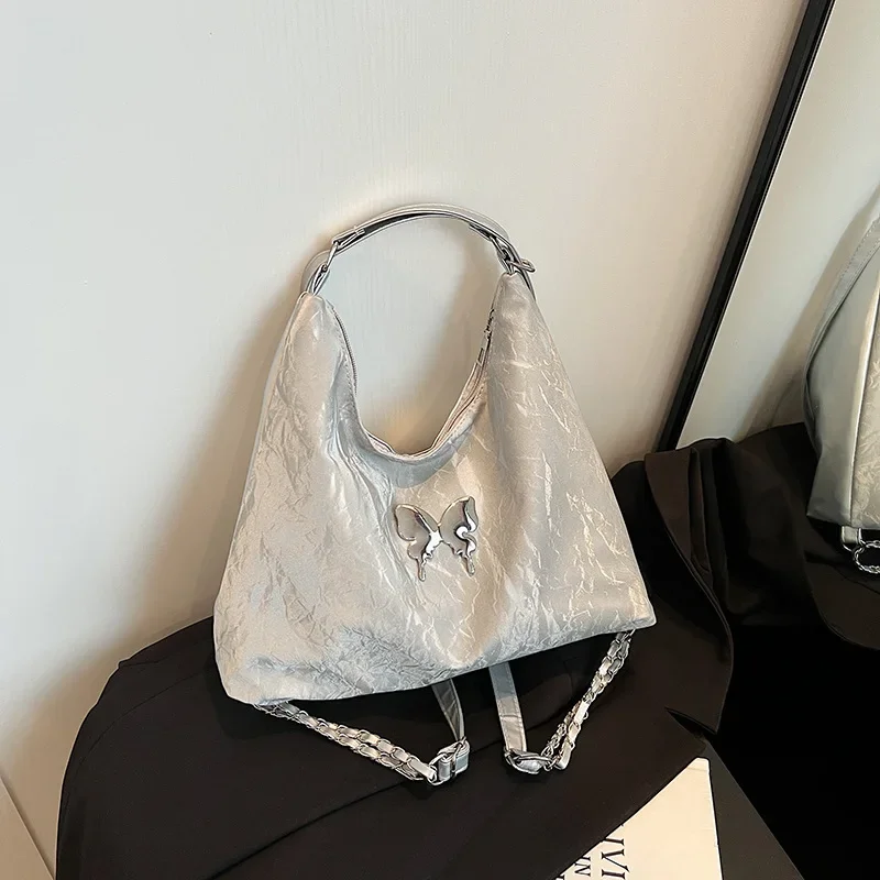 2025 New Large Capacity Bag Ladies Casual Personality Backpack Casual Handbag Niche Crossbody Shoulder Bag