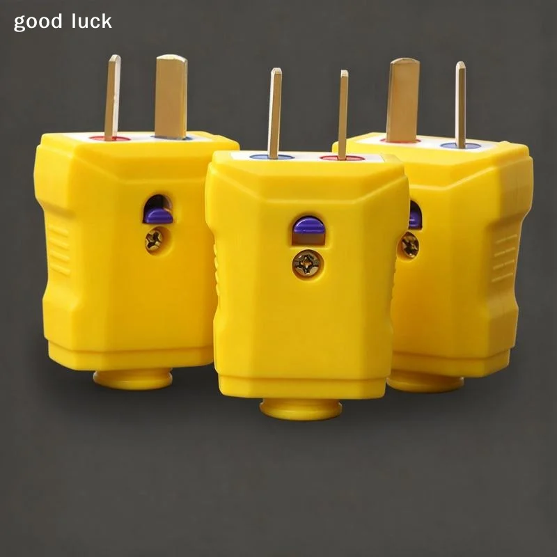 AnswerHeavy Duty Yellow 2 Prong Electric Plug Flame Retardant Shell Drop Resistant For Construction Home Repair