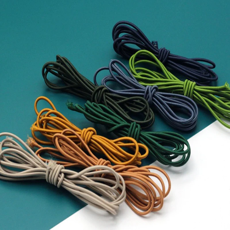 5/10 متر 4 مللي متر السراويل أربطة مرنة مستديرة الملابس زنار الحبال المطاطية هيرباند حقيبة تمتد الحبال DIY بها بنفسك الخياطة اكسسوارات
