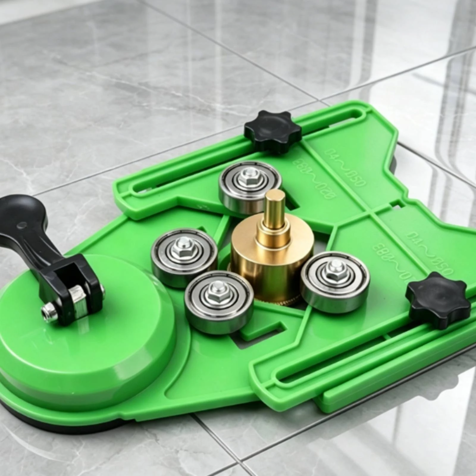 Tile Drilling Positioner Adjustable Tile Drill Guide Suction Drill Guide Compact Work Accessory Hole Marking