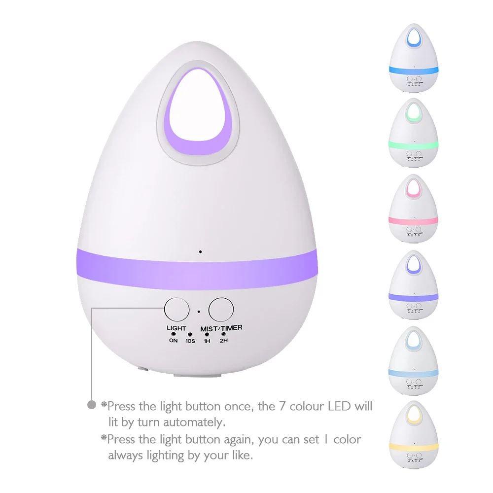 Creative Egg-Shaped Ultrasonic Aroma Machine Color Gradient Light Air Humidifier Aroma Diffuser Fresh Air Spray Purifier