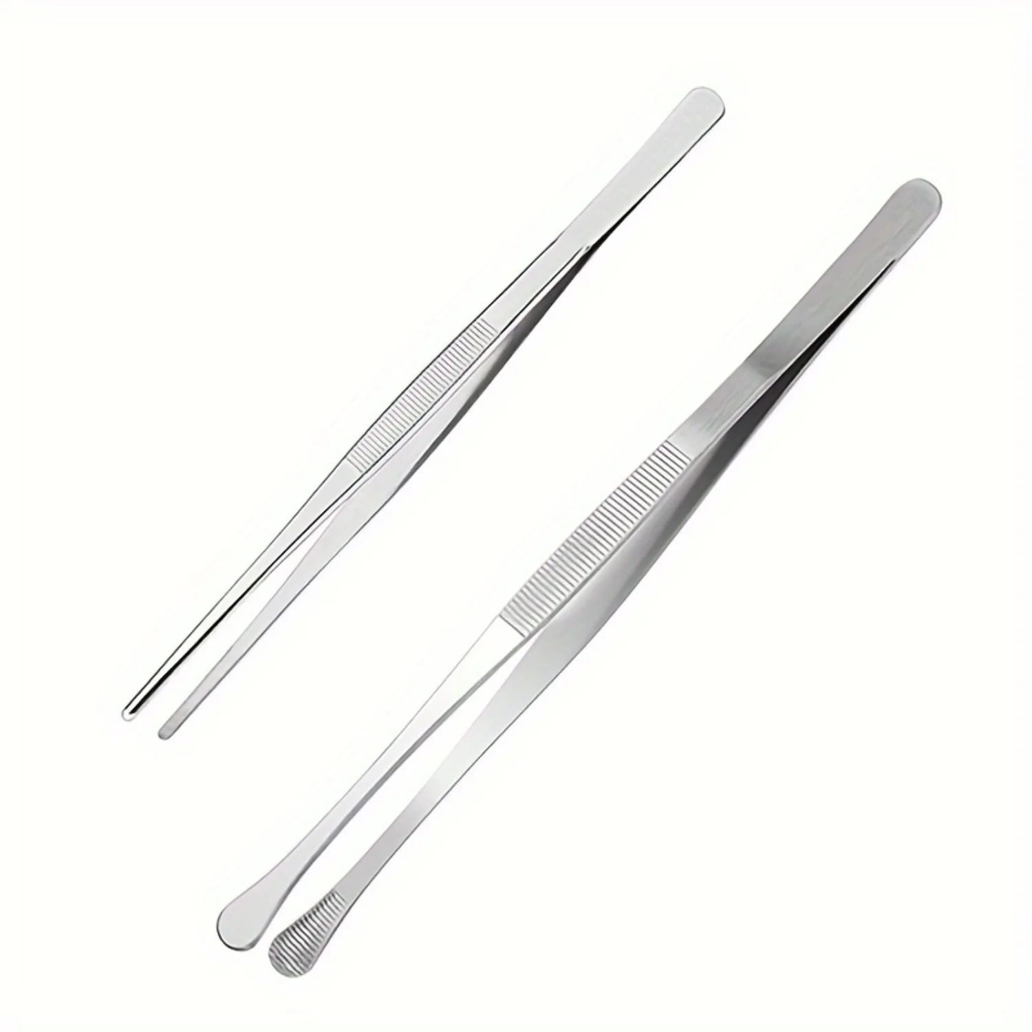 2pcs, Serving Tongs, Food Tongs, Barbecue Tongs, Stainless Steel Fruit Tongs, Bread Tongs, Steak Tongs, Salad Tongs, Dessert Ton