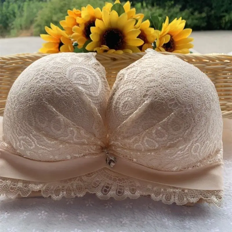 Thickened and extra thick 28CM specialized gathering bra without steel ring, extra thick bra with extra breasts, sexy lingerie