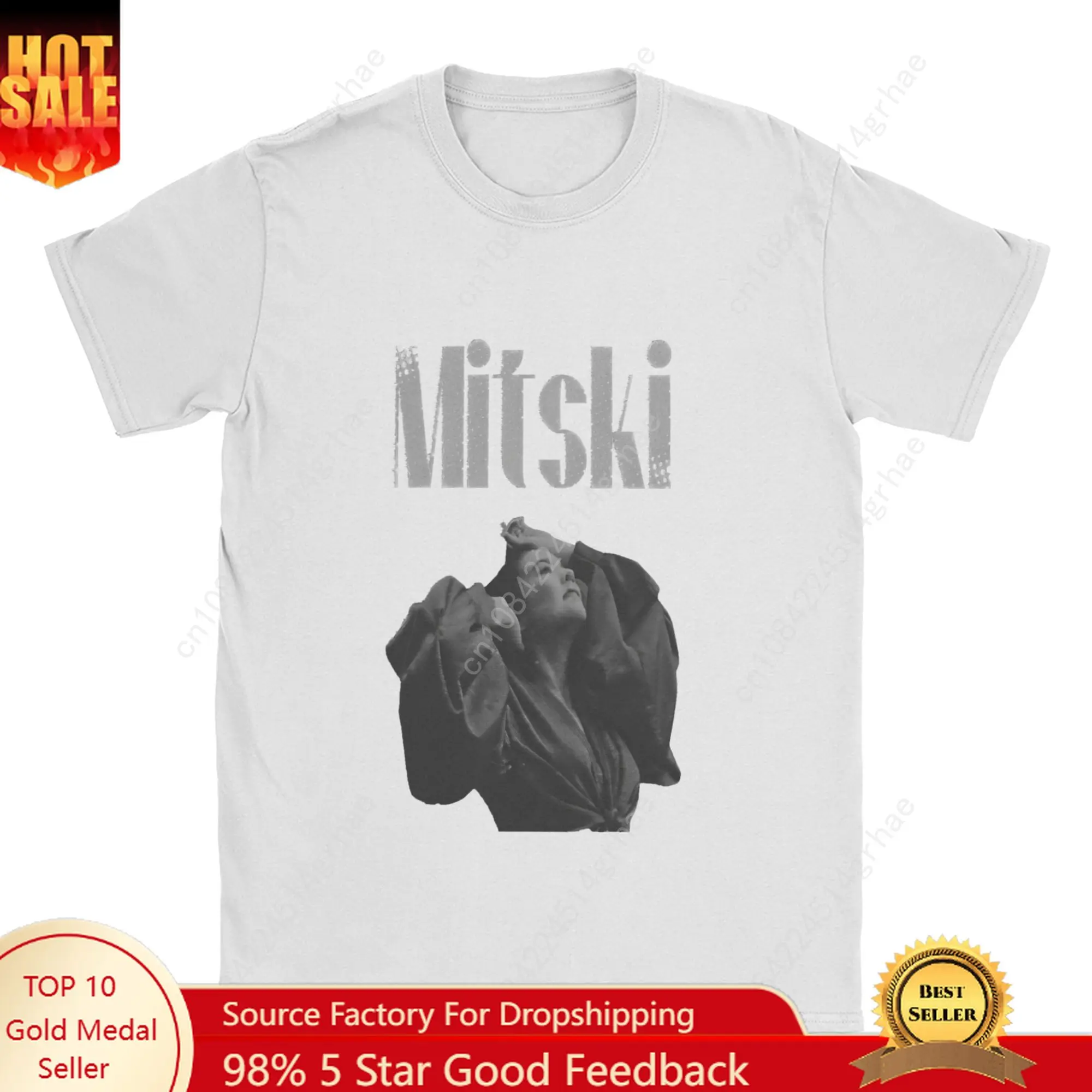 

Mitski T-Shirt Summer Funny Pure Cotton T Shirts For Men Hipster Print Tshirt Short Sleeve Y2K Fun Tops