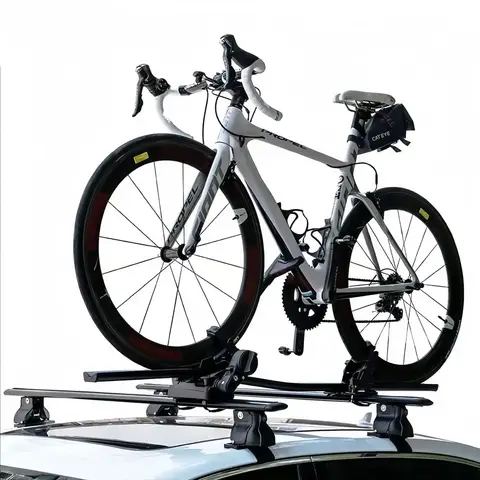 차량용 자전거 루프랙, 자동차 장착형 산악 자전거 랙, 싱글 프레임 알루미늄 합금 자전거 프레임, 자동차 장착형 루프 여행용 랙