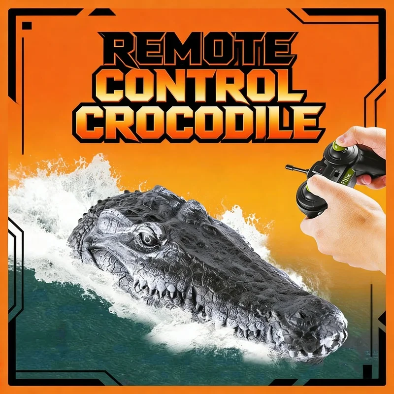 

Remote Control Realistic Crocodile Boat V005 2.4G Electric Prank Toy For Kids Summer Pool Outdoor Water Bird Deterrent
