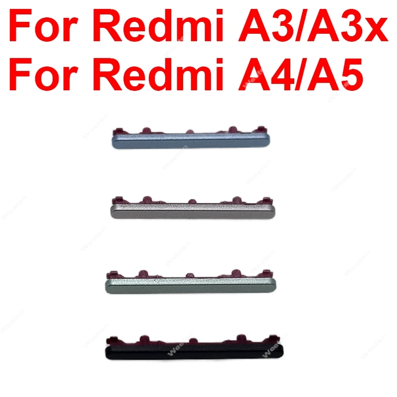 

Аудиокнопки включения и выключения громкости, маленькие боковые клавиши для Xiaomi Redmi A3 A3X A4 A5, запасные части для управления громкостью