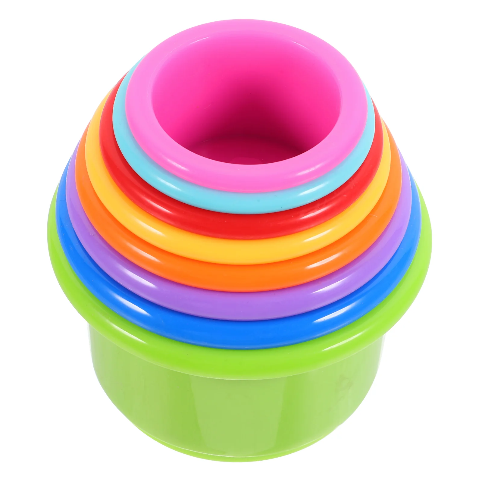 8 Pcs Stacking Cup Toys Rabbit Food Bunny Storage Holder Cups Supply Plastic Plaything