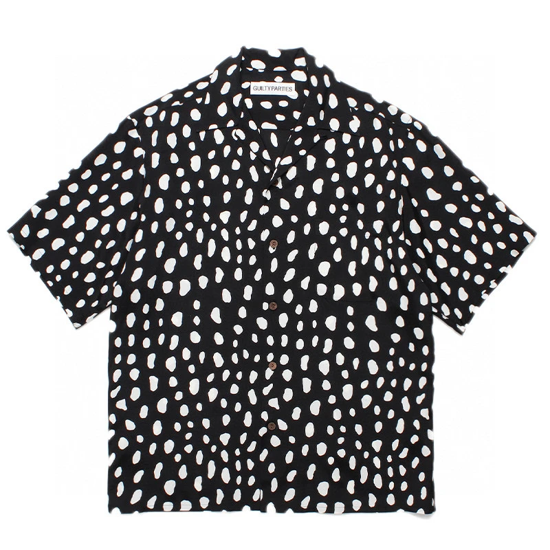 WACKO MARIA 24SS Color Block Leopard Print Hawaiian Shirt Short Sleeve Loose Fit Casual Summer Menswear Tagkita Brand