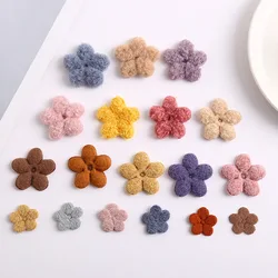 30Pcs 3.5-2Cm Mini Plush Artificial Flower Paper Head Wedding DIY Wreath Headdress Shoes Bag Decoration Accessories Christmas