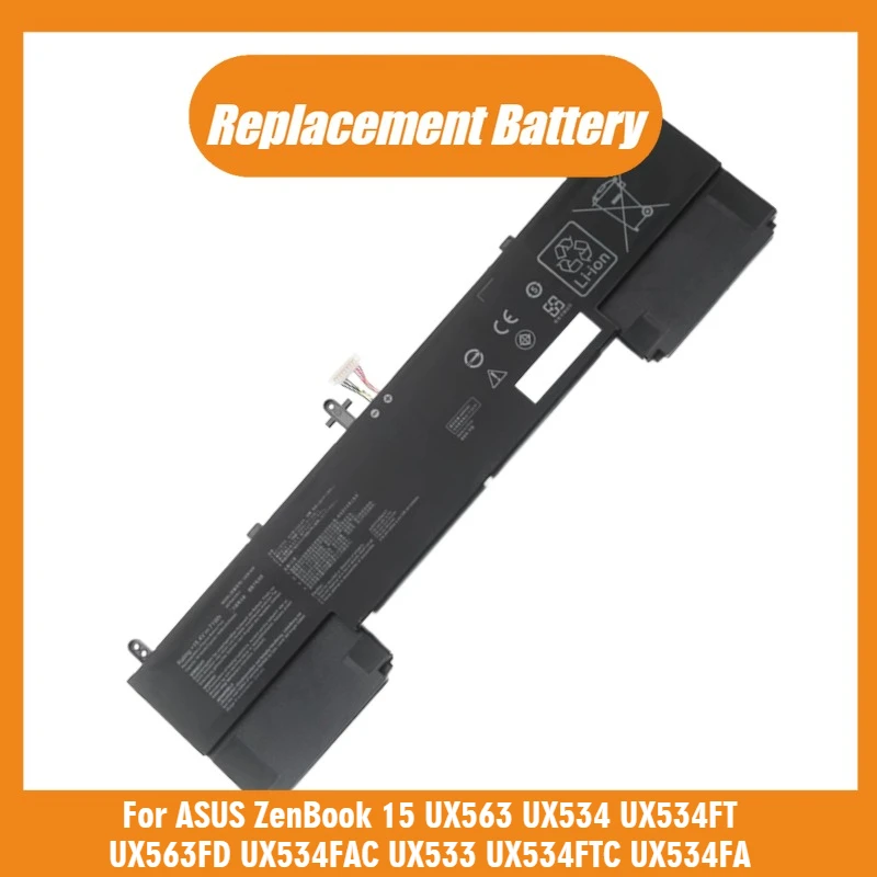 

Laptop Battery C42N1839 15.4V 71Wh 4480mAh For ASUS ZenBook 15 UX563 UX534 UX534FT UX563FD UX534FAC UX533 UX534FTC UX534FA