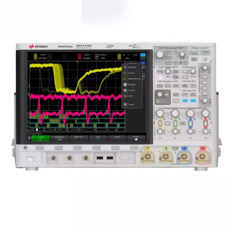 Keysight Bandwidth of 1.5 GHz 4 analog channels 16 digital channels MSOX4154A mixed signal oscilloscope