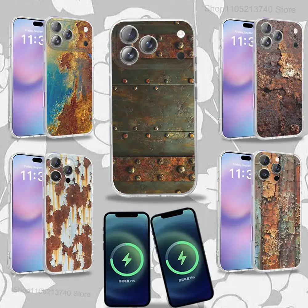 

Industrial R-Rust Print Phone Case For iPhone 16,14,11,17,13,15,12,Air,Plus,Pro,Max,E,Mini Frosted for MagSafe Magnetic Wireless