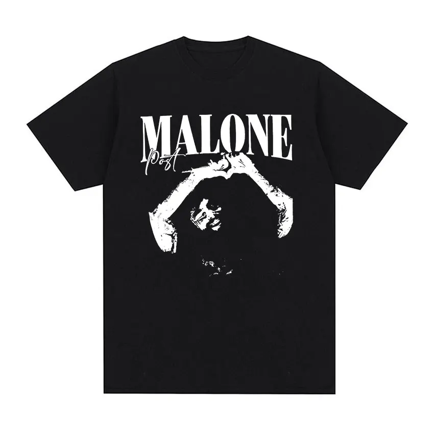 Vintage P-Posts M-Malones Graphic T Shirt Men's Hip Hop Gothic Short Sleeve T-shirts Unisex Oversized Cotton T-shirt Streetwear