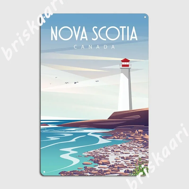 Nova Scotia Metal Sign Designing Club Garage Decoration Garage Club Canada Nova Scotia Travel Tin Sign Poster