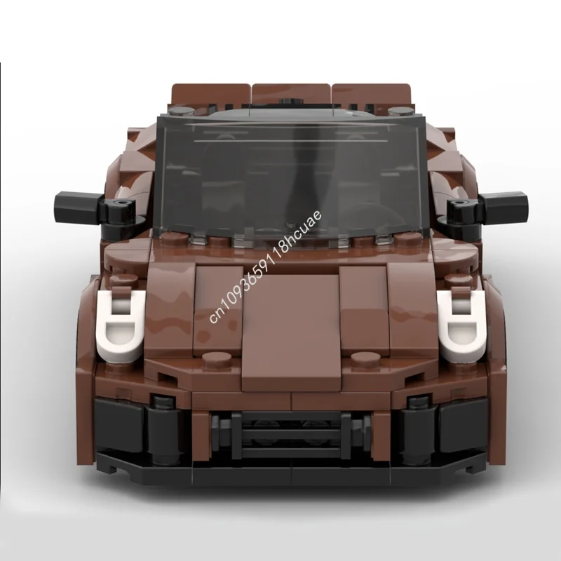 295 elementów MOC Porsche Turbo S Cabriolet Model Klocki Konstrukcyjne Zabawka Architektura Składanie Prezent Świąteczny Pomysł DIY Edukacja Dla Dzieci