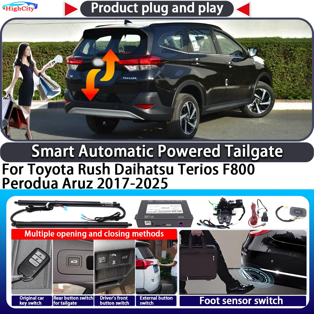 

For Toyota Rush Daihatsu Terios F800 Perodua Aruz 2017-2025 Smart Automatic Powered Tailgate Key Lift Close Kit Power Tailgate