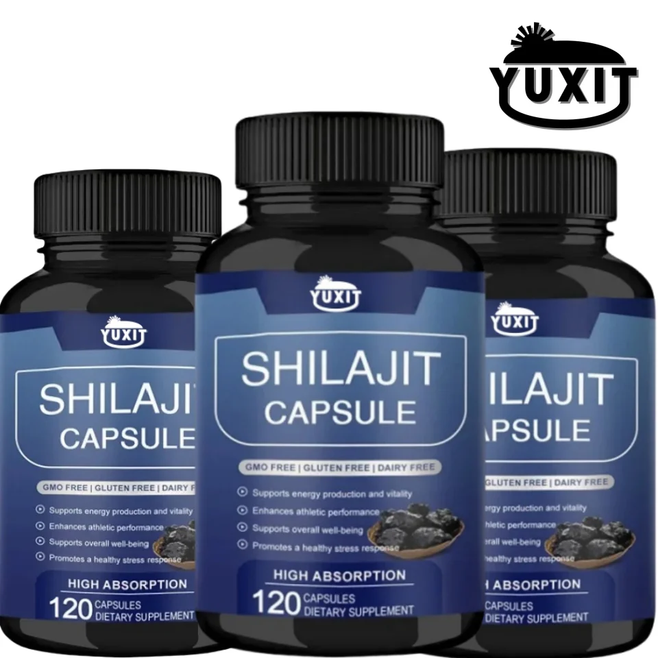 

Organic Shilajit Supplement 400mg 50% Fulvic Acid, Ginseng 100mg For Androgen Balance Energy Supplementation