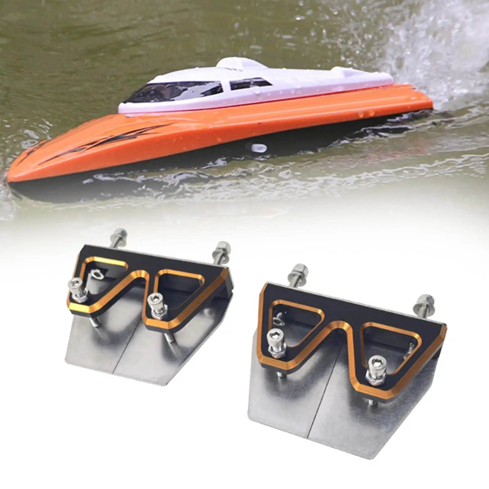 RC Boat Trim Tabs Spare Parts, Sturdy,Balance,Metal,Lightweight Model Boat Part Upgrade Trim Flaps