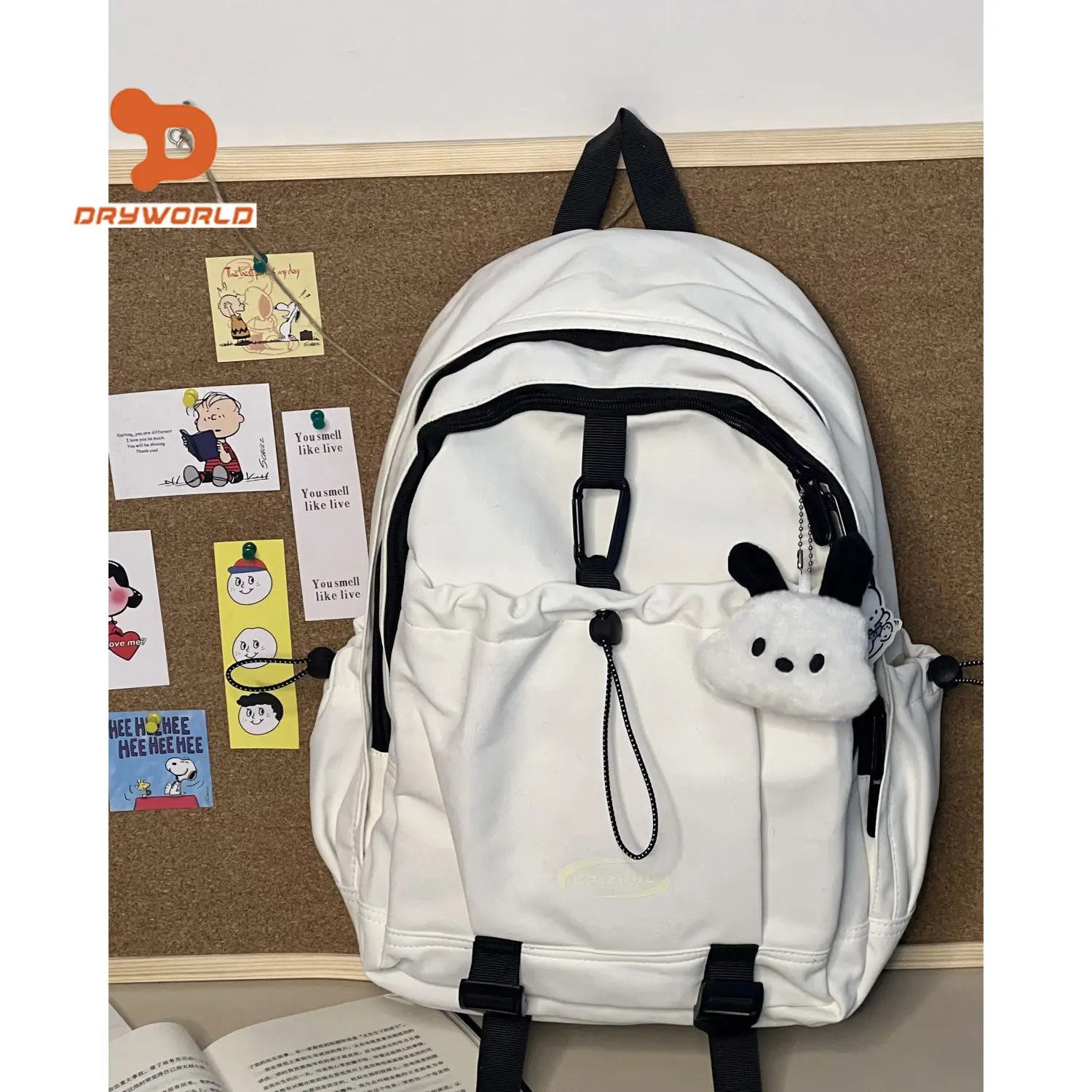 Koreanische süße Rucksack für Frauen einfarbige Nylon leichte Schüler Schule Rucksack lässig Mode Reise Rucksack Mochila