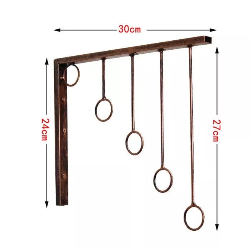 Gold Clothing Selling Store Hangers Display Rack Iron Art Shelf Wall Hook Garment Show Save Space Cloakroom Underwear Organizer