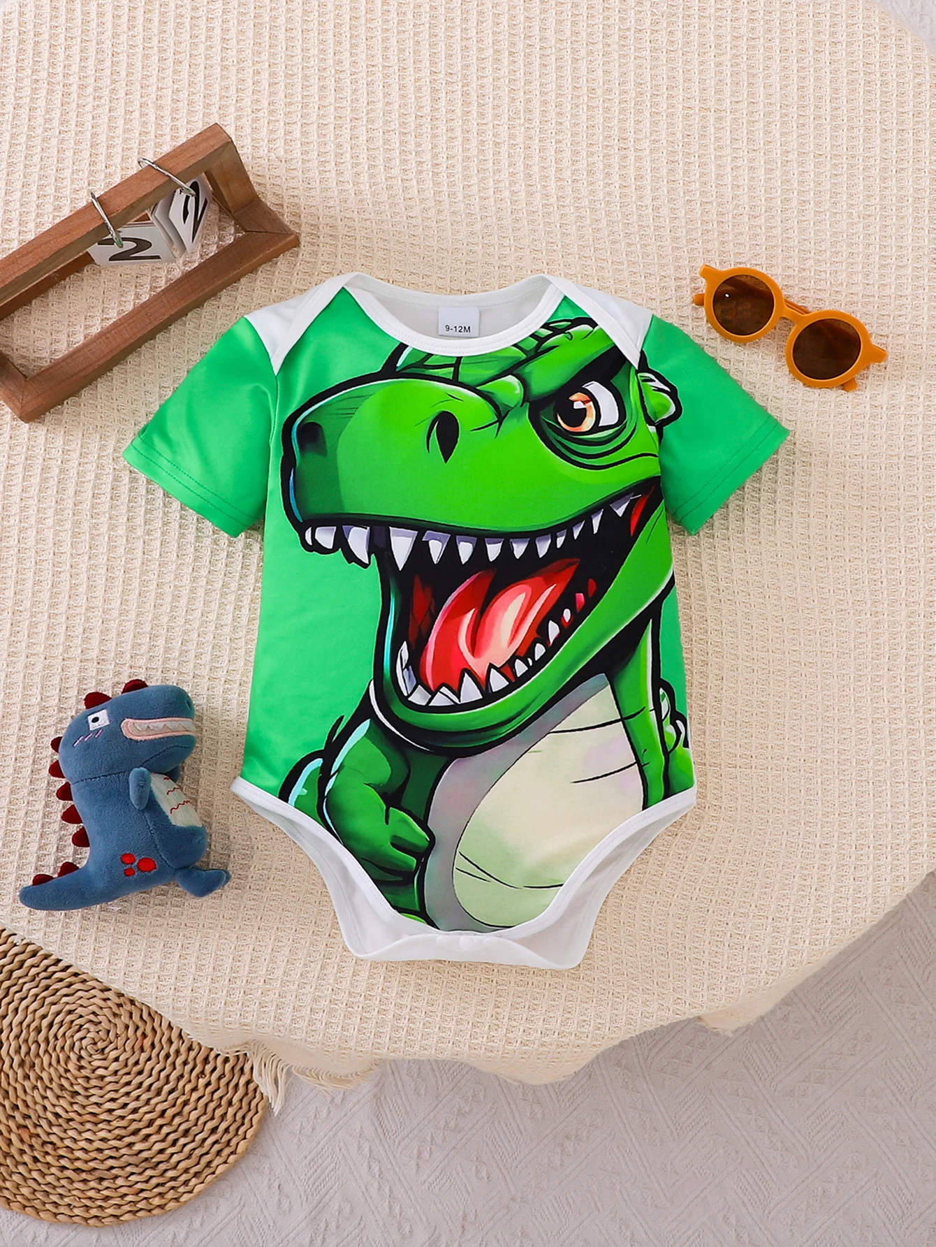 

Летний повседневный комбинезон с принтом динозавра для маленьких мальчиков, удобная универсальная одежда для младенцев