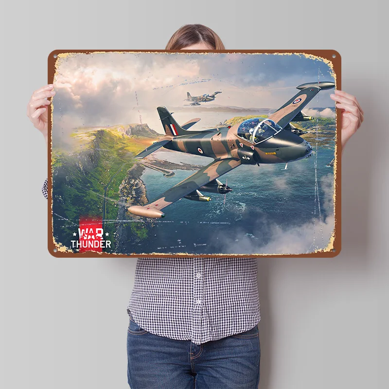 

Металлический плакат War Thunder, индивидуальное настенное искусство, ретро, винтажные жестяные знаки для мужского украшения в виде пещеры, предметы домашнего декора, комната дома