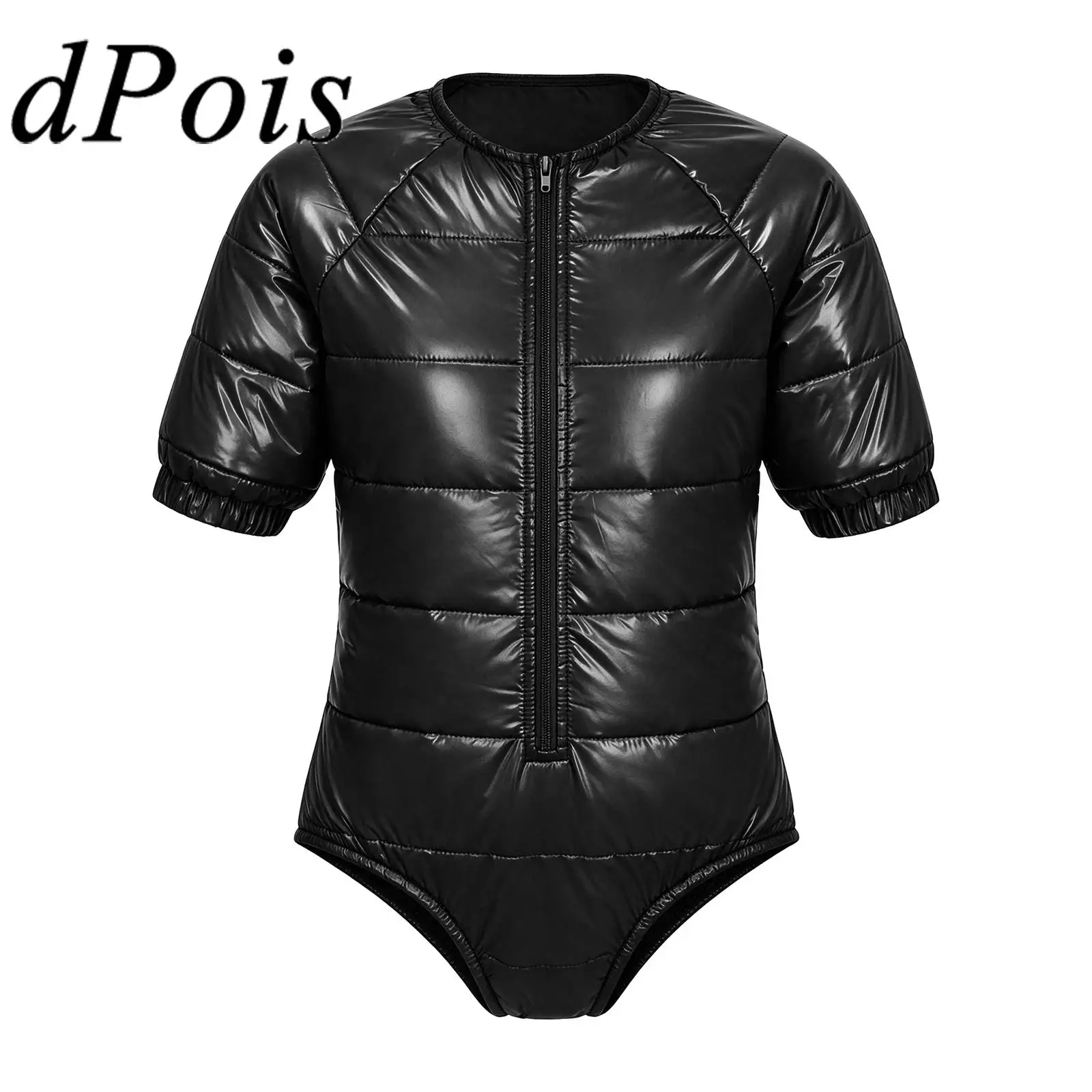 Kids Figure Skating Ballet Dance Leotard Warm Bodysuit Child Water Resistant Padded Bodysuit Boys Girls Skiing Jumpsuit