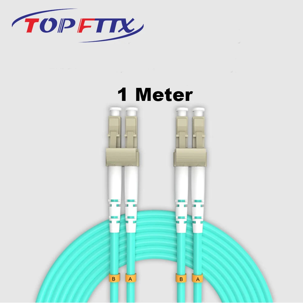 50PCS Telecom Grade 1Meter LC/UPC-LC/UPC Duplex 2.0mm Fiber Optic Patch Cord SM/OM2/OM3/OM4/OM5 Fiber Optic Patch Cord IL≤0.2dB