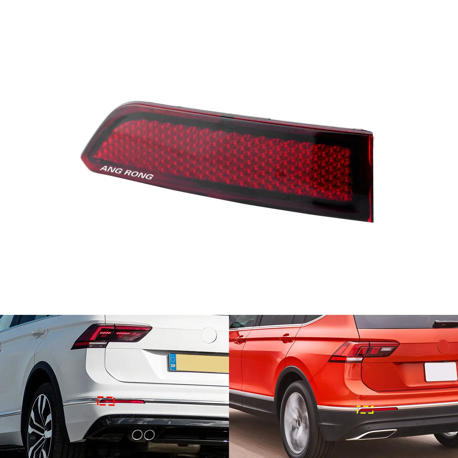 Left Rear Outer Side Bumper Reflector Lens Cover 5NA945103A For VW Tiguan MK2 2016-2020 Car Parts