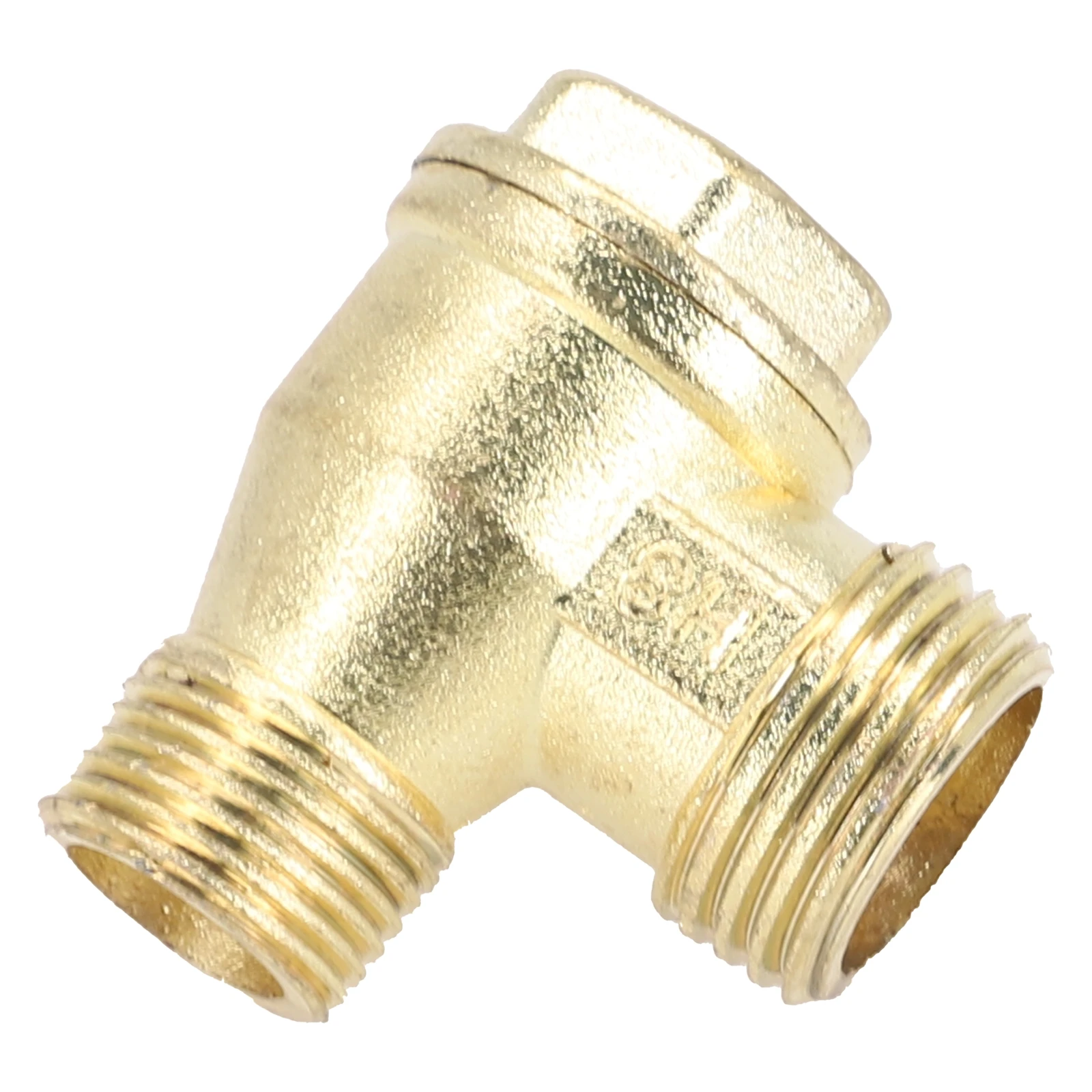 Durable Practical Check Valve Gold Air compressor Fittings Parts Pumps Replacement Thread Zinc alloy 1pc 3-way