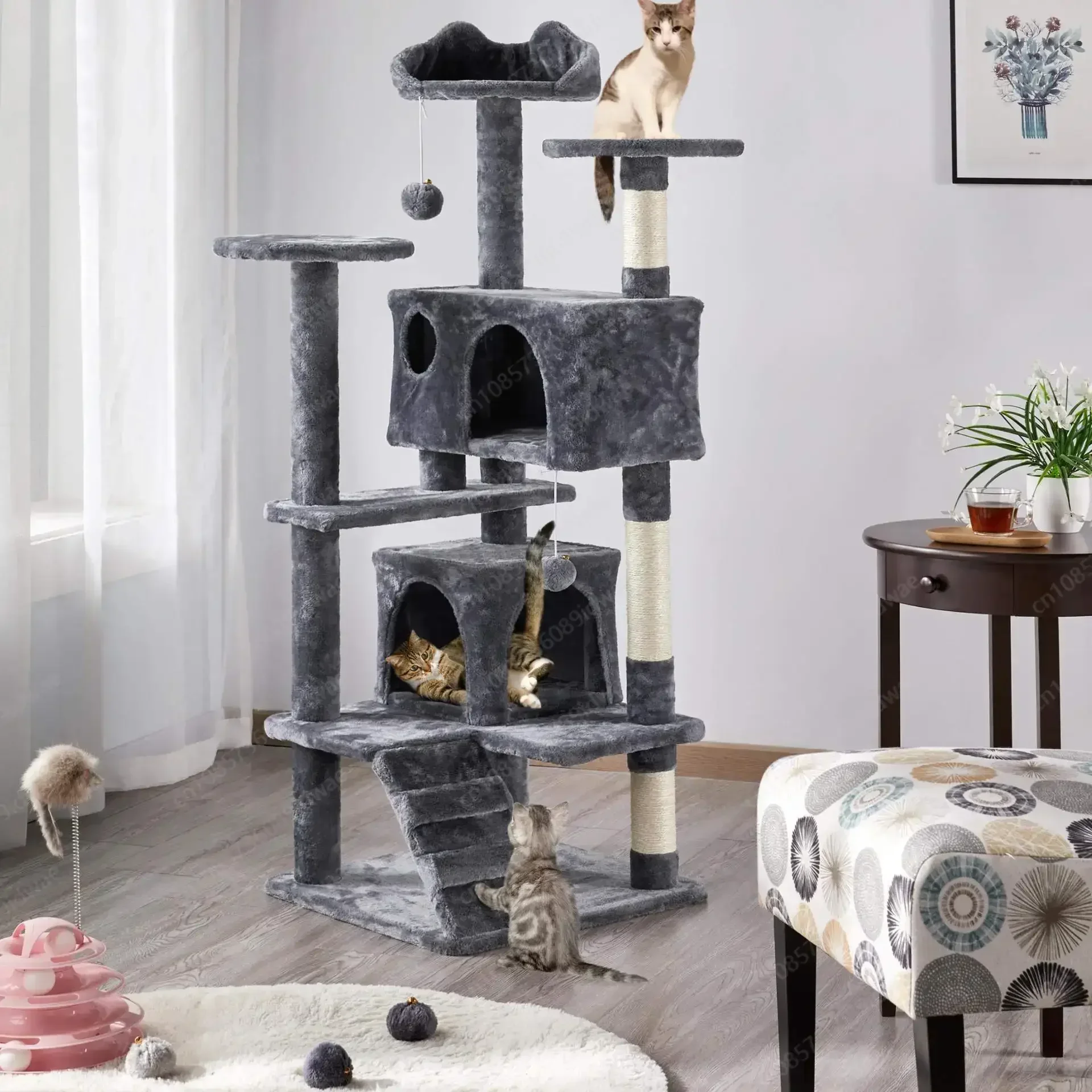 Foreign trade hair generation cat climbing frame nest tree integrated large tower toy resistant to grab clean