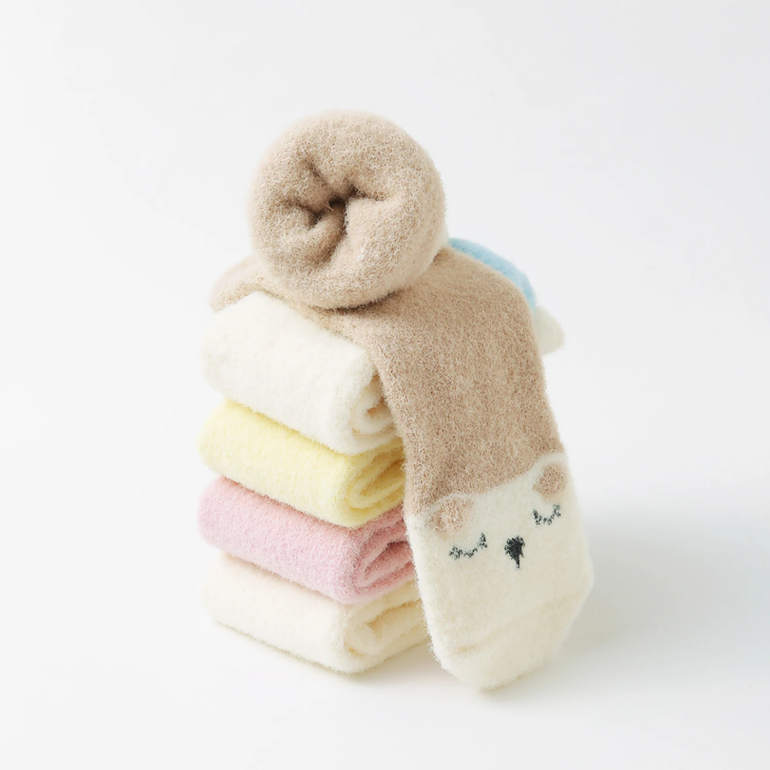 5Pairs 0-36M Winter Baby Newborn Socks Thick Warm Long Leg Socks Soft Comfortable Boy Girl Toddler Socks