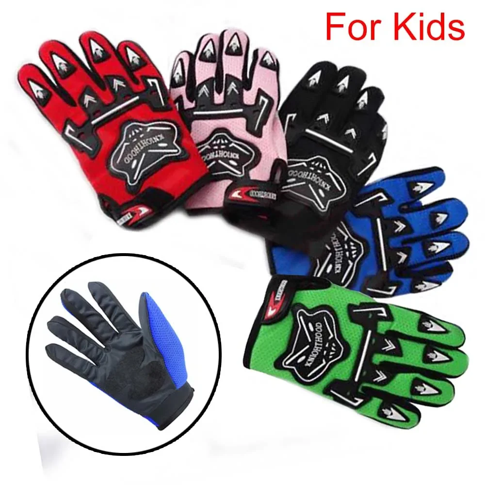 TDPRO-guantes calefactados de nailon para motocicleta, equipo deportivo para niños, color rojo, 100%, 1 par