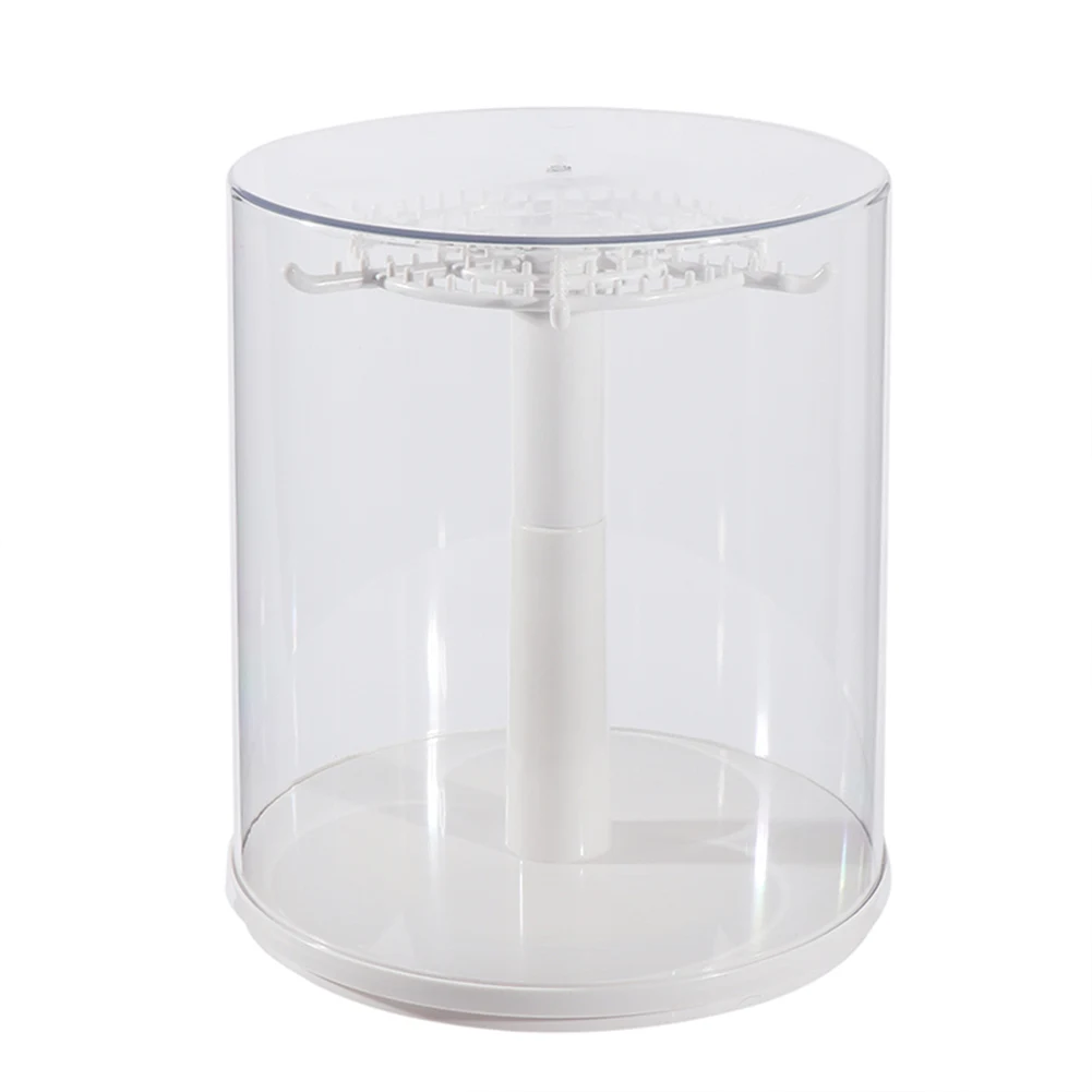 

Rotating Plush Doll Display Case Transparent Doll Storage Box with Cover Plush Doll Display Stand Dustproof for Collectibles