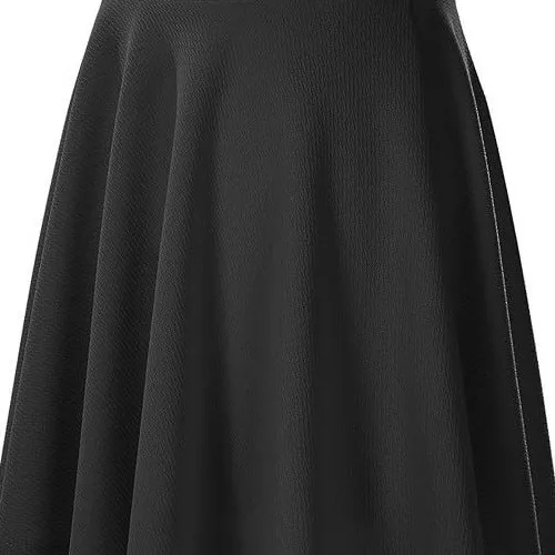 New Women's plus Size Midi A-Line Skirt Elastic Slimming  Color High Waist Umbrella Skirt Cross-Border Fashion Commute