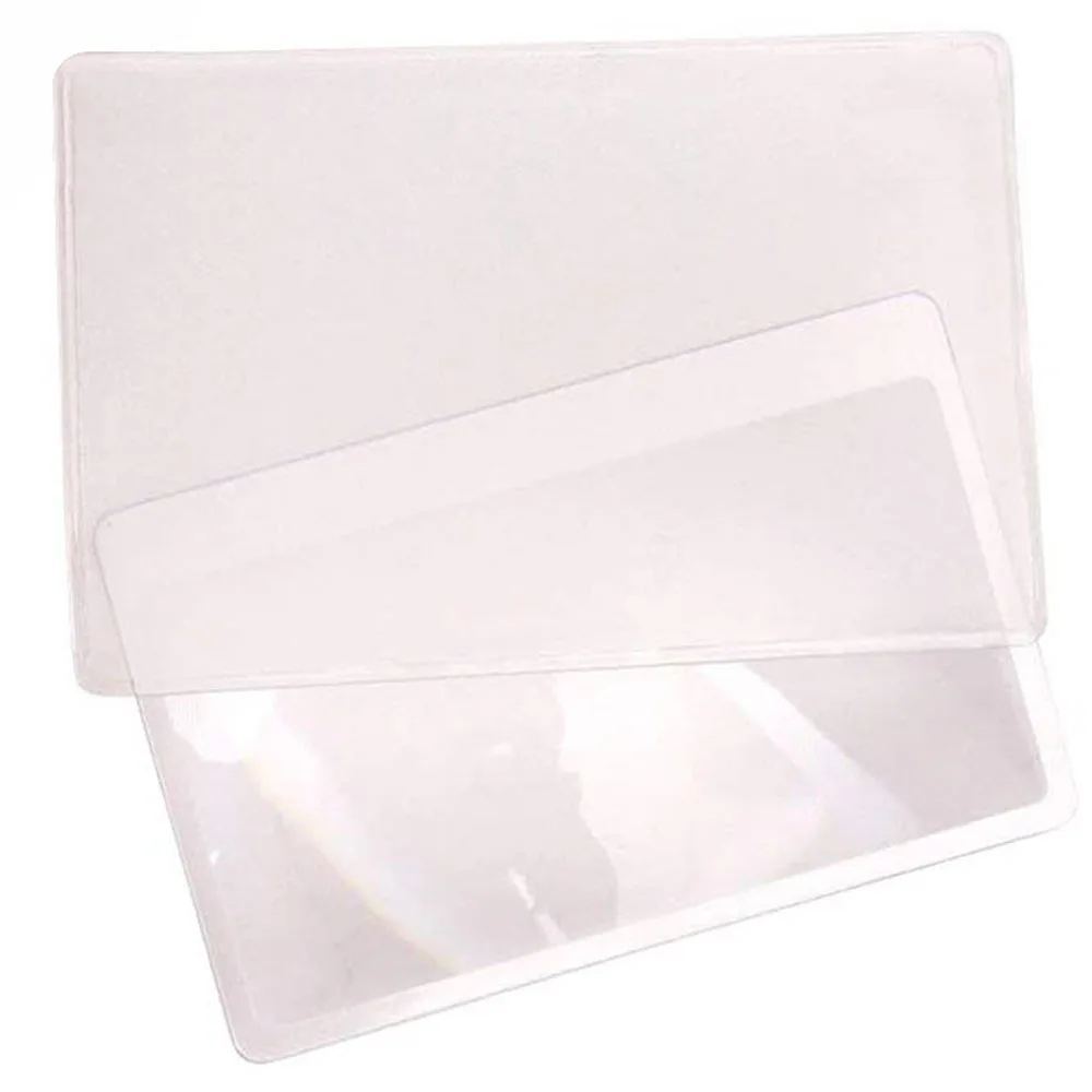 Magnifiers Card Shape 3X Transparent Magnification LENS Handheld Portable 85x55mm PVC 10 PCS