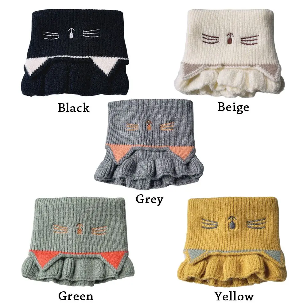 Baby Boys Girls Cartoon Cute Detachable Kids Knitted Scarf Fake Collar Neck Warmer Warm