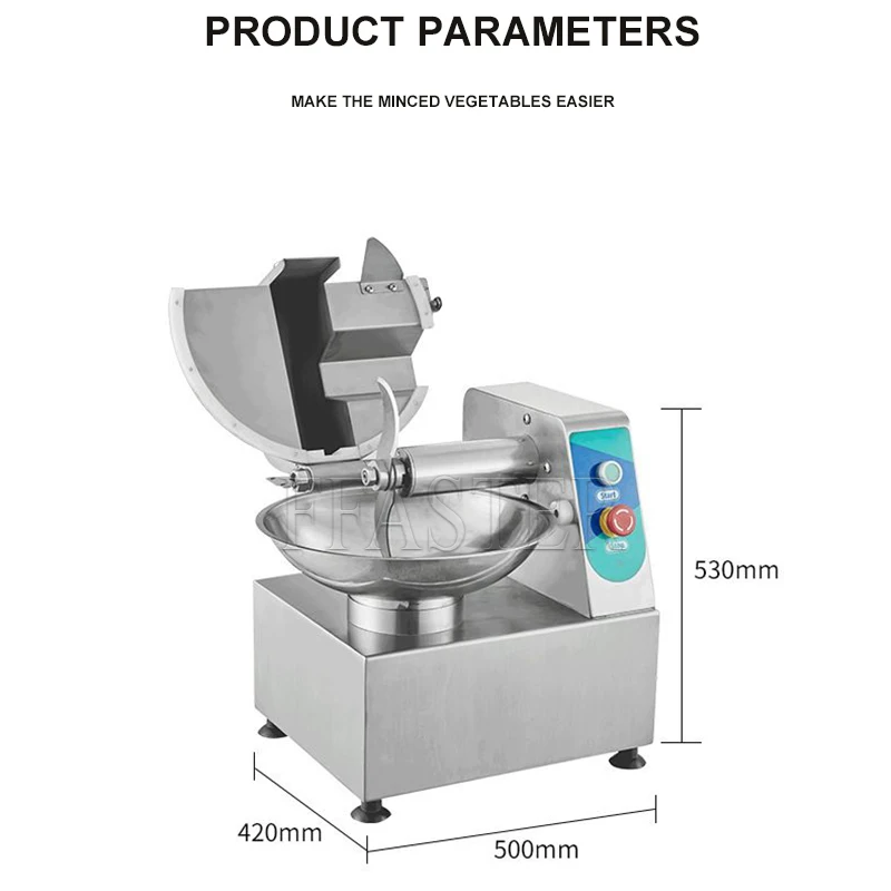 Fruitgroentekom Snijder Vleeskom Hakmachine Vleesmolen Machine Ui Snijmachine Vlees Modder Slijpmachine