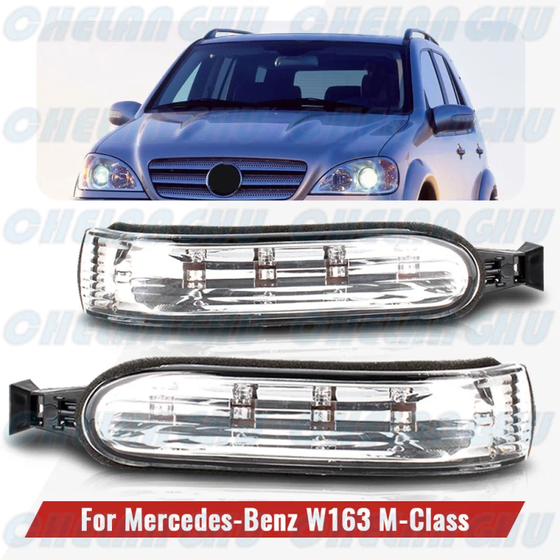 Pair 2pcs For Benz W163 ML270 ML400 ML320 ML350 ML430 ML55 ML500 2002 2003 2004 2005 LED Turn Signal Light Repeater Indicator