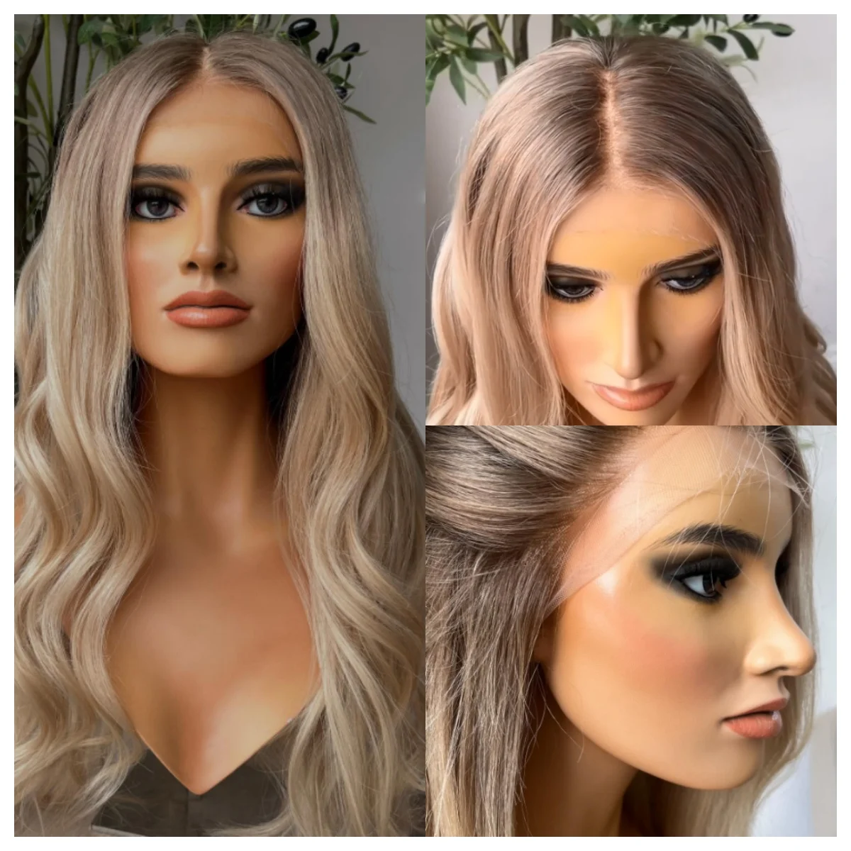 

Ombre Highlight Blonde Парик для женщин Объемная волна Парик фронта шнурка Высокое качество Натуральная линия волос Синтетический парик Косплей Парики для вечеринок