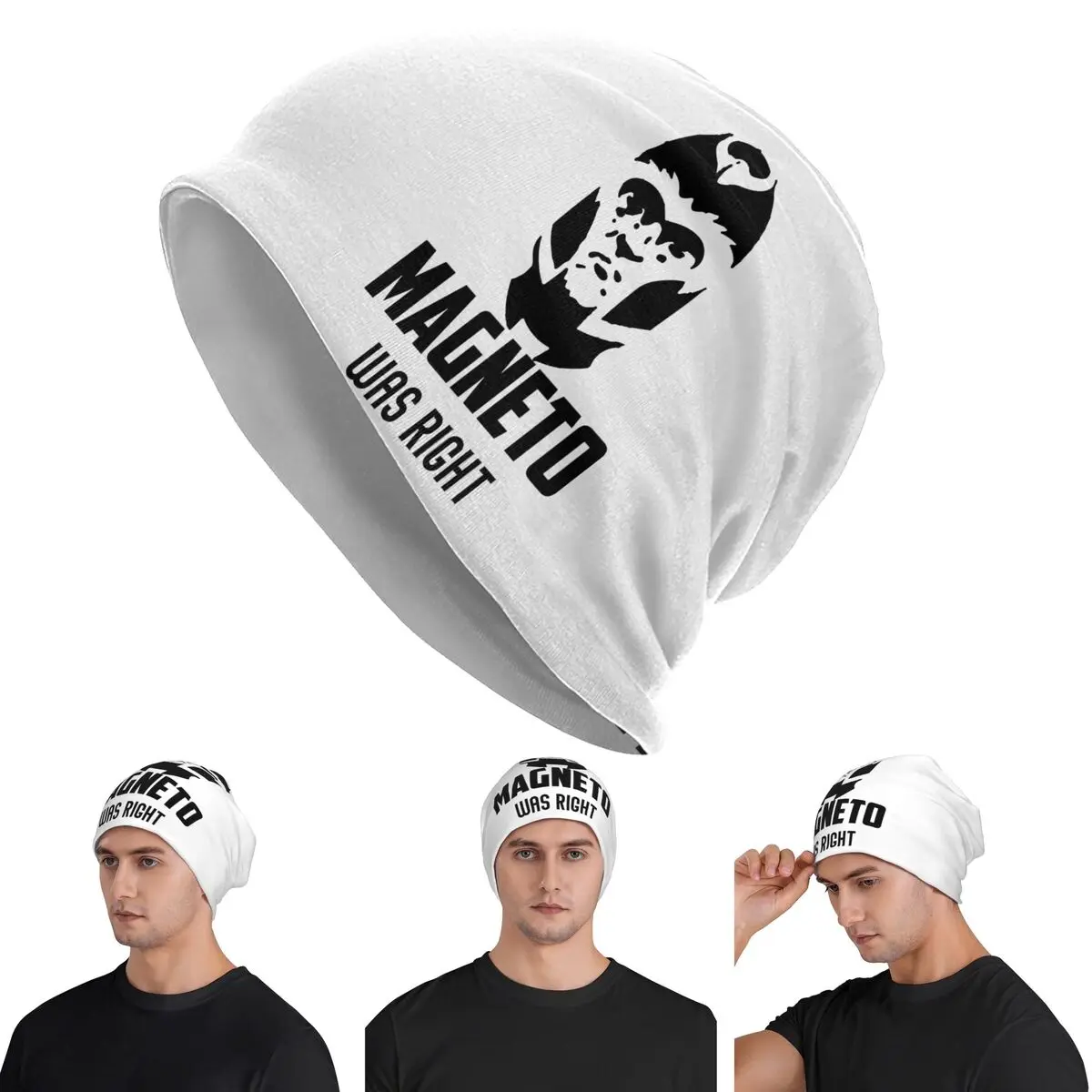 Magneto Was Right Skullies Beanies Hats Warm Autumn Winter Outdoor Cap Knitted Bonnet Caps for Unisex Adult