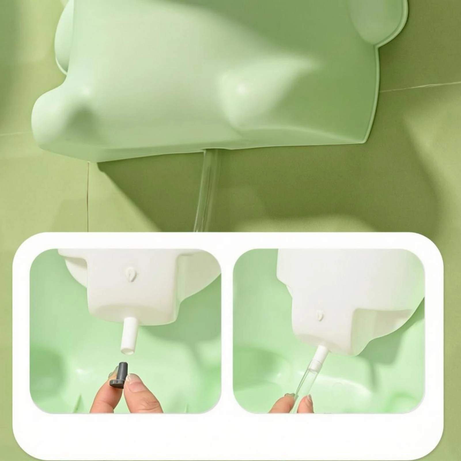 

Wall-Mounted Children Urinal Raised Rim Toddler Boys Pee Guide Child Bathroom Product Easy to Clean