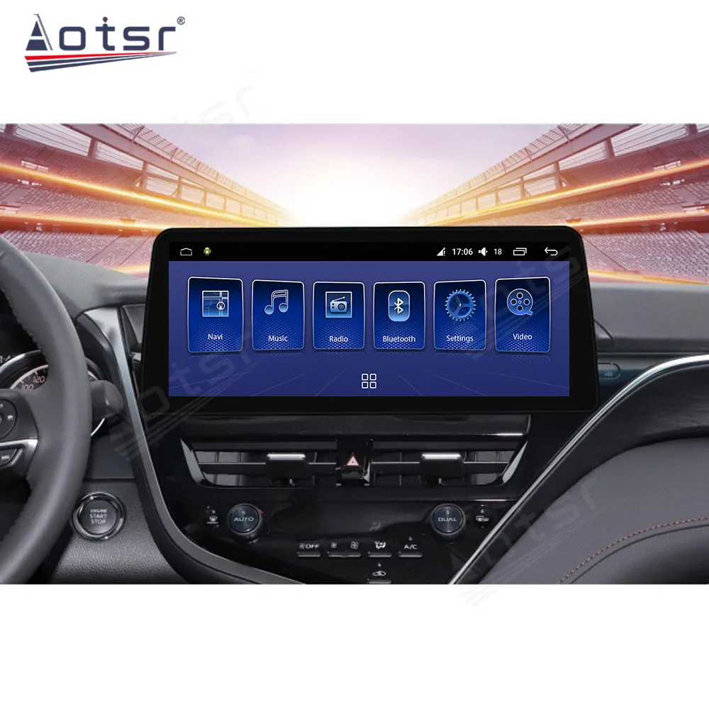 12.3 inch HD  Android Stereo For Toyota Camry 2021+ Touch Screen GPS Navigation Car Multimedia Video Player Radio auto Carplay