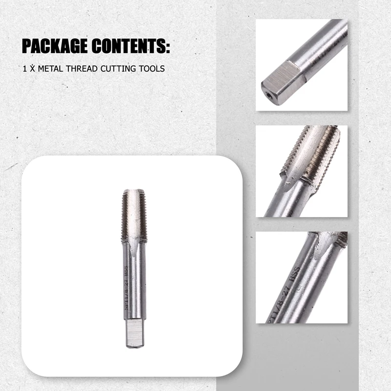 Y51A-1/8INCH- 27 NPT Taper Pipe Tap 1/8 - 27 TPI Cocok Untuk Pekerjaan Perbaikan Pemeliharaan