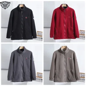 2025 Men's Fleece Coat Autumn and Winter Thickened Warm Windproof Cold-proof Loose Plus Size Outdoor Sports Collar Fleece Jacket