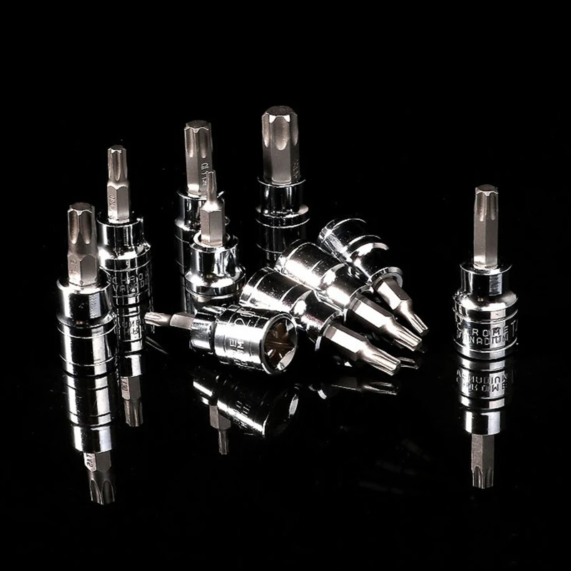 Set bussole Torx da 3/8 pollici in acciaio cromo vanadio ad tenacità